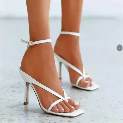 White Heeled Sandals